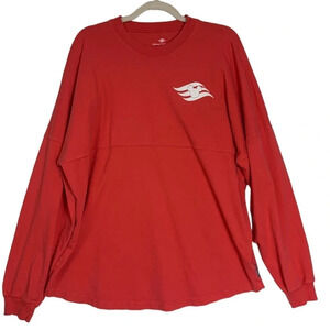 Disney  Adult Spirit Jersey Red/White Sz Large Disney Cruise Line Puff Print USA